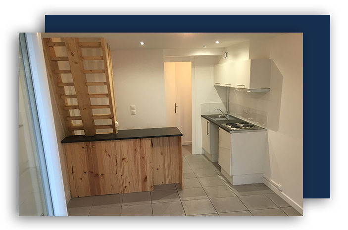 Rénovation complète d’un studio – Lucenay